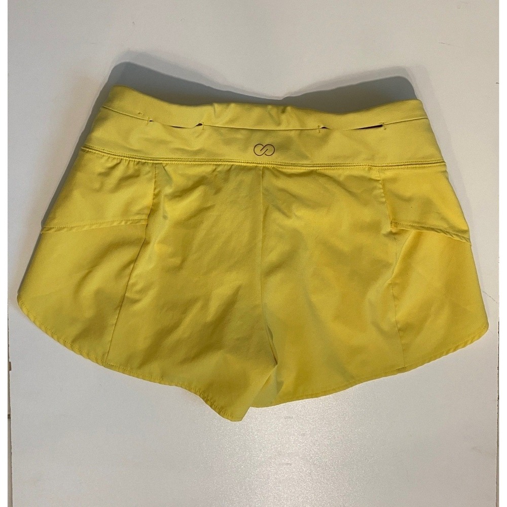 Calia by Carrie Underwood Womens Yellow Layered Tulip Athletic Shorts Size S - Picture 4 of 7